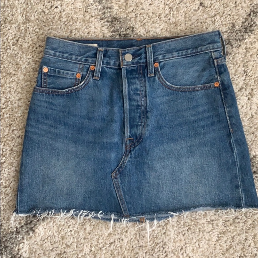 Levi’s High Rise Button Fly Skirt